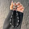 Novo cordão de miçangas DIY colorido, cordão de pulseira, pingente de chaveiro para bolsa, cordão, pingente para capa de celular