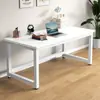 Mesa de computador, mesa de quarto, mesa para casa, mesa de estudo para estudantes, escrivaninha, tampo de mesa simples, mesa de escritório retangular dupla espessada para duas pessoas