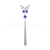 Aleación de titanio F136 circonita mariposa cilíndrico gota de agua colgante perno de cartílago piercing de titanio G23 joyería de piercing de titanio perno de oreja con rosca interna