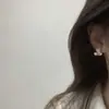 Pendientes de Corazón de Perla y Circonita Estilo Dulce Francés, Pendientes de Lujo Ligero y de Alta Gama para Mujer, Pendientes de Moda y Versátiles al por Mayor
