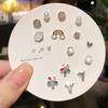 Siete Pares de Pendientes de Aguja de Plata 925 para Mujer, Pendientes Versátiles Nuevos, Pendientes Exquisitos de Estilo Coreano Simple para Estudiantes, Modernos