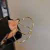 Pendientes Circulares Geométricos de Aguja de Plata Transfronterizos, Simples y de Moda, Versátiles, Estilo Minimalista, Únicos y Elegantes, Pendientes de Gama Alta