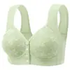 Nuevos Chalecos de Algodón Suave Transpirable Cómodos de Taza Fina Talla Grande para Mujeres de Mediana Edad y Mayores con Broche Frontal, Ropa Interior Estampada sin Aro