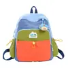 Nova Mochila Infantil com Contraste de Cores, Fofa e Leve, Bolsa Escolar para Jardim de Infância para Meninos e Meninas, Mochila de Viagem para Bebê