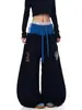 Calça de Moletom Esportiva Estilo Americano Hip-Hop Tendência Street Dance Cordão Perna Reta Dança de Jazz Calças Casuais Nova Tendência da Moda
