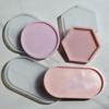 Posavasos Geométrico Manshan Molde de Pegamento de Cristal DIY Posavasos Ovalados Bandeja de Resina Molde de Pegamento de Yeso
