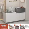 Mostrador de recepción, barra de bar, mostrador de caja, mostrador de tienda pequeño, simple y moderno para supermercados, tiendas de ropa, comercios y restaurantes
