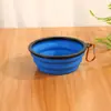 Vendas Diretas do Fabricante de Estoque Tigela Dobrável para Animais de Estimação Tigela de Silicone TPE Grande e Pequena Tigela Portátil para Comida de Cachorro para Animais de Estimação ao Sair