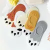 Calcetines de Garra de Gato de Dibujos Animados Estilo Coreano Calcetines Invisibles de Boca Baja Calcetines Cortos Nuevos de Primavera y Verano Calcetines Invisibles con Talón Dispensador Calcetines Tipo Barco para Mujer