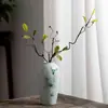 Vaso de Cerâmica Pastel Pintado à Mão por Mestre de Jingdezhen, Porcelana de Lótus Estilo Chinês Moderno, Decoração de Luxo para Casa para Exibir em uma Prateleira