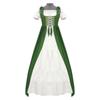 Vestido maxi feminino de espartilho de fantasia renascentista medieval manga de sino gola quadrada com cadarço maxi vestido feminino