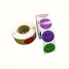 Lindos Pegatinas Infantiles Redondas de Dibujos Animados Más Vendidas Cara Sonriente Pegatinas de Recompensa Rollo Rollo de Pegatinas Adhesivas de Cara Sonriente Coloridas