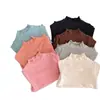 Ropa Infantil Niñas Primavera y Otoño 2025 Nueva Camiseta Básica de Cuello Alto para Niños Estilo Otoño Camiseta de Manga Larga Tops para Bebé