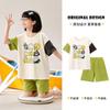 Pijamas de verano para niñas con diseño de oso de fresa y dibujos animados, de algodón puro, de manga corta, para salir a la calle, para niños de talla mediana y grande, para el hogar.