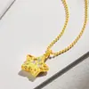 Nuevo Colgante de Estrella de los Deseos Color Dorado Chapado en Cobre Arena Vietnamita Directo del Fabricante Venta al por Mayor para Transmisiones en Vivo Comercio Electrónico