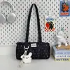 Nova Bolsa de Ombro Cor de Doce Estilo Japonês para Mulheres 2025 Nova Bolsa de Tecido para Ombro Outono e Inverno Bolsa de Mão Boston Retrô