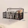 Estante de Pared para Dormitorio Estante de Almacenamiento para Habitación Cesta de Almacenamiento para Litera Superior sin Taladro Montado en la Pared junto a la Cama