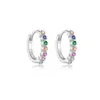 Pendientes Andywen S925 con Circonitas Multicolor Engastadas a Mano, Joyería 2022 Moda Femenina Éxito Transfronterizo