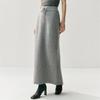 Saia Longa de Malha Grossa com Cordão, Slimming, Fenda, Cashmere para Mulheres, Novo Estilo Outono/Inverno 2025