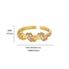 Anillo Abierto de Mariposa de Circonita Simple Europeo y Americano Transfronterizo Anillo de Diseño de Nicho Joyería de Mano para Uso Diario Estilo Nuevo