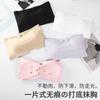 Ropa interior de seda de hielo sin costuras de longitud tubo para mujer, con espalda hermosa, tirantes básicos para hombro, pecho envuelto, para niña, sin marcas, anti-movimiento, hebilla de una línea