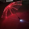 Novo LED Guarda-chuva Luminoso Automático Homens e Mulheres Alça Longa Lanterna Guarda-chuva Fotografia Palco Bar Desempenho Adereços Guarda-chuva Transparente