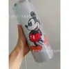 20 oz comercio exterior nuevo vaso de vacío de acero inoxidable 304 con pajita de diamante lleno de diamantes Mickey pegatinas para taza de café Diamante