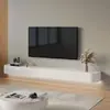 Mueble de TV flotante para pared de madera maciza para apartamentos pequeños, dormitorios y alojamientos