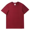 Camiseta Blanca de Algodón Puro de 200g con Cuello Redondo y Mangas Cortas/Medias Mangas para Hombres y Mujeres, Talla Grande, Estilo Holgado Adelgazante, Estilo Europeo y Americano