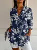 Estación Independiente Transfronteriza Europea y Americana Más Vendido Camisa Larga para Mujer Primavera Verano Otoño Camisa de Hombro Pez Impresión 3D