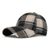 Gorras de Comercio Exterior para Hombres y Mujeres en Otoño e Invierno Nuevas Gorras de Béisbol Clásicas a Cuadros Gorras de Visera Dura que Muestran la Cara Gorras de Pato Sombreros para el Sol