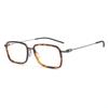 Gafas de placa de titanio ultraligero de caja, montura pequeña L1010, estilo casual simple, cubierta de silicona para las patillas, montura de gafas para hombre