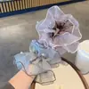 Goma para el pelo de organza con perlas para mujer, Lazo para el pelo estilo coreano, Diadema elástica de malla con perlas 2026, Cuerda para el pelo, Accesorio para el cabello