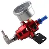 Modificación de Coche Kit de Manómetro Regulador de Presión de Combustible Ajustable Universal con Accesorios de Válvula Reguladora de Presión