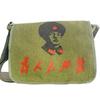 Bolsa de Serviço para o Povo Bolsa Retrato Bolsa de Lona Nostalgia Bolsa Retrô Bolsa de Ombro Bolsa Transversal Treinamento Escolar Verde Grama