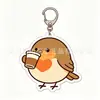 Pingente Chaveiro Acrílico Pisco-de-peito-ruivo Europeu Desenho Animado Criativo Presente Decoração de Mochila Mercadoria de Anime Transfronteiriça