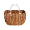 Cesta de Banho Azul Trançada de Plástico, Cesta Trançada para Banheiro, Cesta de Banho Organizadora, Cesta de Legumes, Cesta de Piquenique, Pequena Bolsa Tote