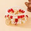 Pulsera de cuentas de moda bohemia de venta caliente transfronteriza con colgante de árbol de la vida y conjunto de pulseras en capas de perlas artificiales al por mayor