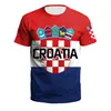Camiseta Casual Esportiva de Manga Curta com Gola Redonda para Torcedor da Copa do Mundo, Nova Coleção Primavera/Verão Transfronteiriça, Futebol Nacional