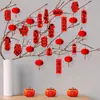 Colgante Decorativo de Bonsái para Año Nuevo 2026 Año del Caballo Festival de Primavera Árbol de Año Nuevo Planta Verde en Maceta Colgante Pequeño Colgante de Linterna Pequeña