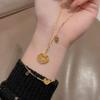 Vietnam Oro Arena Candado de la Paz Collar Pulsera traje Estilo Chino Candado Calado de Larga Vida Cadena Integrada Cadena Clavícula