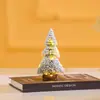 Mini árbol de Navidad de cedro de escritorio con agujas de pino blanco, árbol de Navidad, escaparate, presentación, regalo de Navidad, decoraciones navideñas