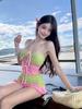 Traje de baño para mujer, estilo Pura Pasión, Chica Linda, Senos Grandes y Pequeños, Chica Sexy Sexy, Bikini Conservador de Tres Piezas Dividido