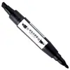 Baoke MP210 Marcador Negro Doble Punta Sin Caída Impermeable Bolígrafo Grueso Marcador Oleoso de Doble Punta Bolígrafo de Punta Grande