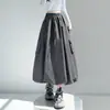 Saia tulipa estilo workwear para mulheres, outono, cintura alta, cobre os quadris, modeladora, midi, saia lanterna
