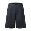 Yidao Vintage 2026 Verano Nuevo Japonés Retro Nicho Simple Color Sólido Diseño Plisado Corte Holgado Pantalones Cortos