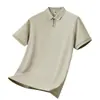 Camisa Polo Bordada de Manga Corta para Hombre, Estilo Nuevo de Verano, Casual de Negocios, Versátil, Camiseta de Calidad, Absorbe la Humedad
