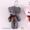 Lindo lindo lindo oso llavero colgante estudiante regalo pequeño oso de peluche broche juguete oso gemelo muñeco