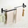 Toallero Perforación libre Barra para toallas de baño Barra para colgar Estante de almacenamiento para baño Aluminio espacial Barra doble alargada Barra individual Mate