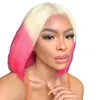 Peluca nueva transfronteriza peluca europea y americana femenina anime cos pelo corto liso mechas moda degradado mecanismo fibra química tocado